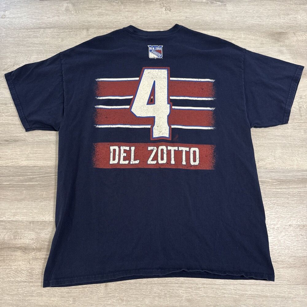 Michael Del Zotto Shirt New York Rangers NHL Reebok MSG Exclusive Men’s Blue XL